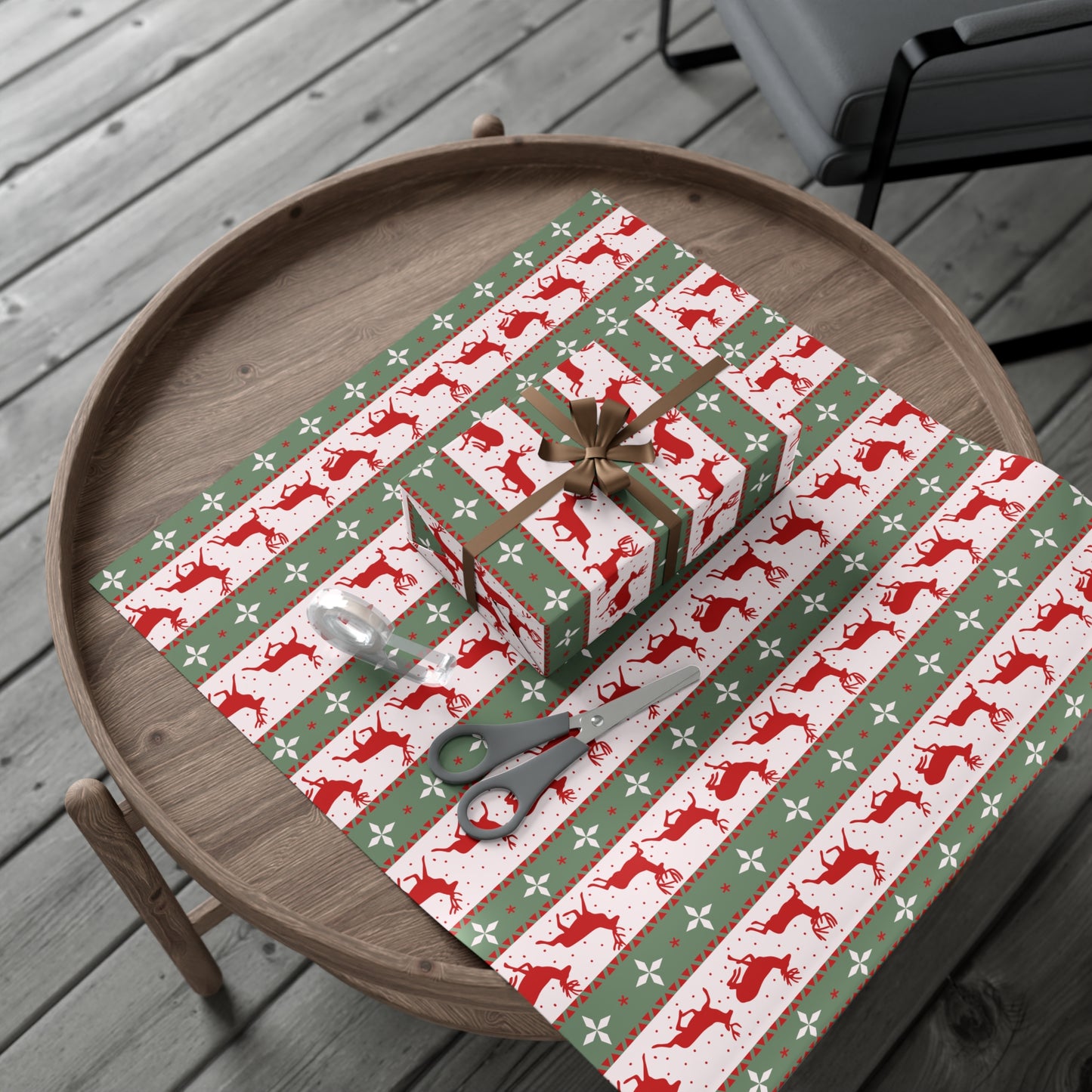 Festive Holiday Gift Wrap Paper | Reindeer