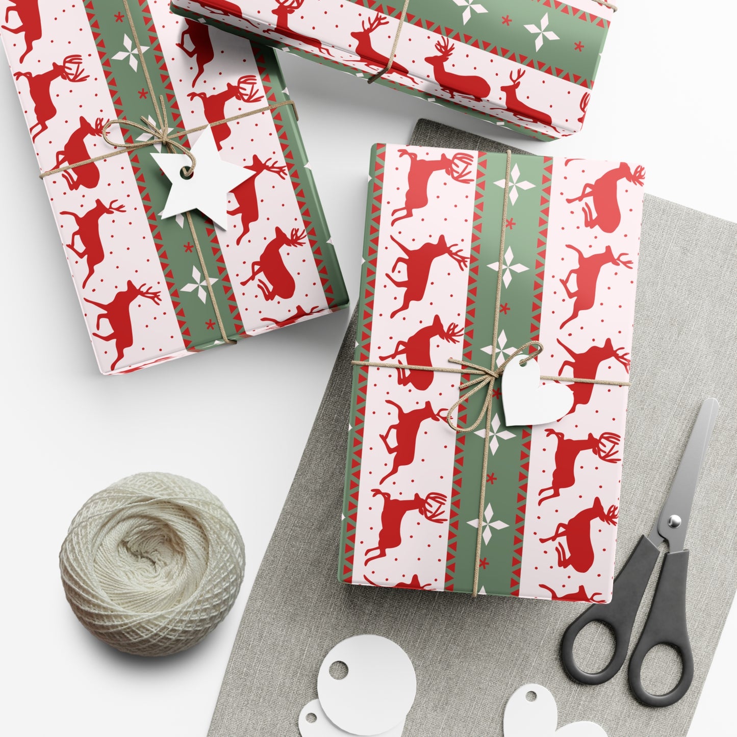 Festive Holiday Gift Wrap Paper | Reindeer