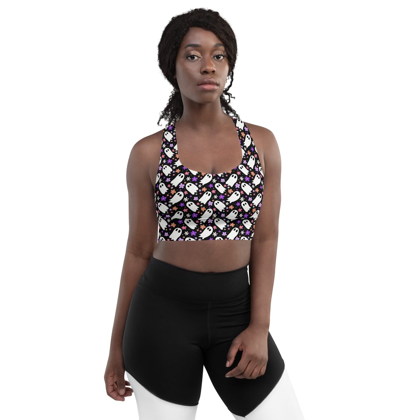 Ghosts in the Flowers Sports Bra