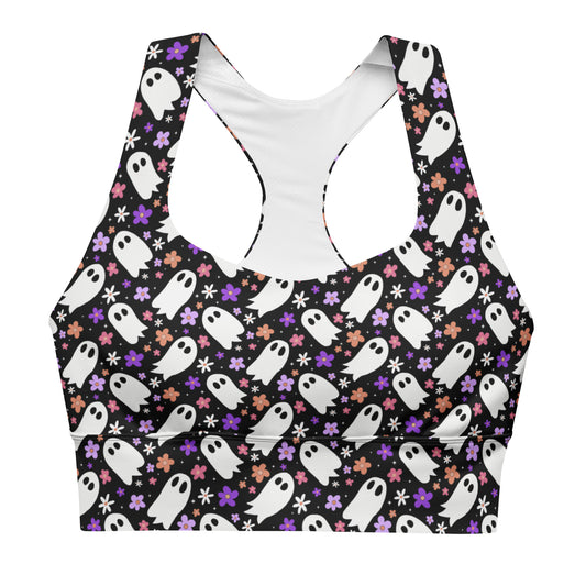 Ghosts in the Flowers Sports Bra