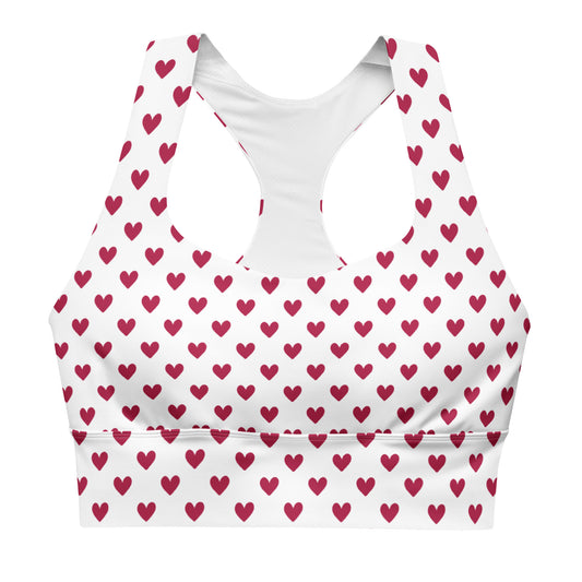 Queen of Hearts Longline Sports Bra